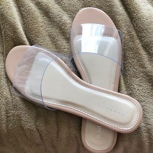 Nude and Clear Strap Sandal Bamboo